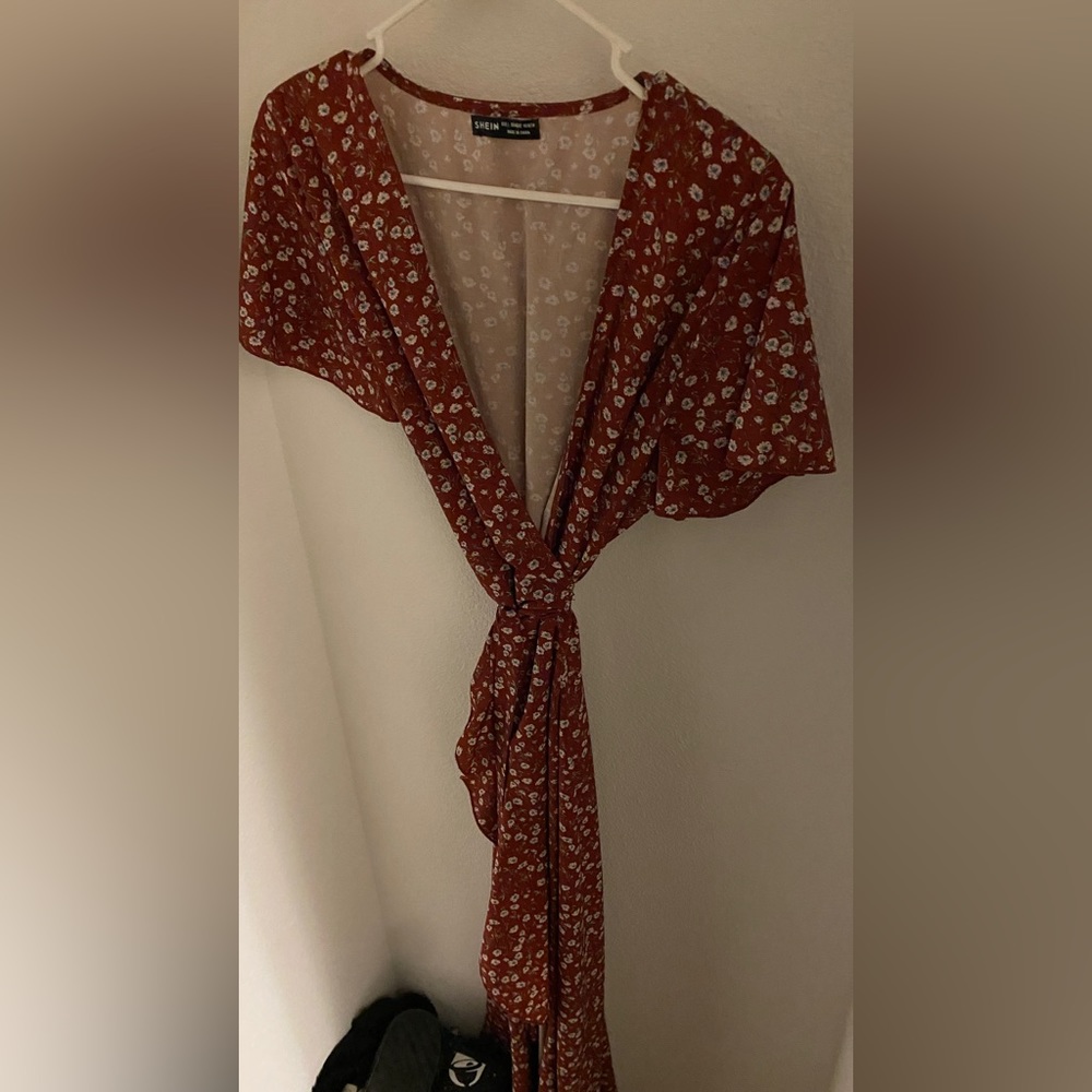 Shein midi wrap dress